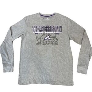 New TCU Horned Frogs Men's Long Sleeve Shirt  Gray